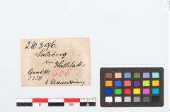 Etikett zu Bronzearmreif (NHMW-PRAE-026396)